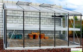 serre jardin adossee murale en verre trempe aluminium 3 80m euro serre achat