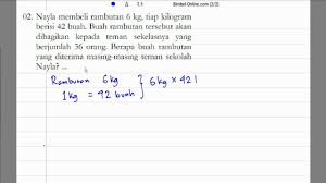 Soal cerita matematika sd kelas 3. Pembahasan Soal Cerita Matematika Sd Bab Perkalian Pembagian Youtube