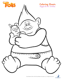 Smidge from trolls coloring page. Trolls Party