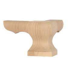 Legacy Artisan Cathedral Corner Square Face Pedestal Foot Furniture Feet Furniture Legs Wood Table Legs