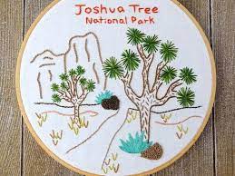 This set of three snowflake designs are a really fun project to stitch up over the holiday season. Joshua Tree National Park Hand Embroidery Pattern Pdf Embroidery Download Diy Hoop Art National Park Design Embroidery Patterns Hand Embroidery Pattern Embroidery Download