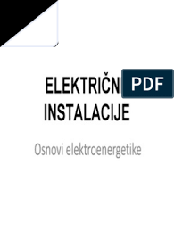 Električne Instalacije-Skracene Lekcije | PDF