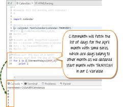 Calendar In Python