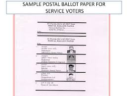 Postal Ballot Paper Ppt Download