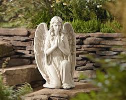 Many people choose statues of angels for their outdoor garden as a reminder of the constant protection of their guardian angels. Kneeling Angels Google Search Garden Statues Outdoor Garden Statues Garden Angels