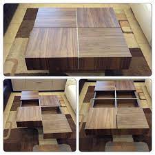 Tabletop features stylized, raised edge detail. Square Coffee Table With 4 Drawers For Storage In Walnut Furniture Toronto 700 Kipling Ave Etobicoke Ontario Canada 416 50 Centros De Mesa Mesas Chimeneas