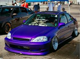 Purple Ek Coupe Honda Civic Ex Honda Civic Si Honda Civic