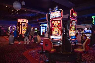Nevada casino resort gaming floor., AI generated
