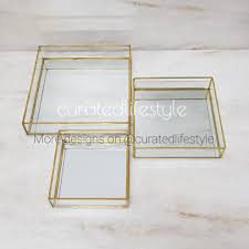 ✅ free shipping on many items! Gold Geometric Glass Tray Home Decor Square Tray Geotry01202 Furniture Home Living Home Decor Other Home Decor On Carousell