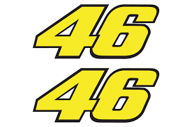 Rossi 46 and marcquez 93 in action. Racing Number 46 Stickersfull Color Print Set Of 2 Stickerschoose The Size Yourself Motogp Stickers Valentino Rossi 46 Yellow Black