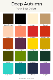 Deep autumn dark palette infinite closet. How To Find Your Best Colors Deep Autumn Deep Autumn Color Palette Deep Autumn Palette