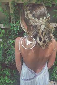 Coiffure De Mariage Cheveux Mi Longs Tresses En Couronne Cheveux Mi Long Coiffure Mariee Cheveux Mi Longs Coiffure Mariage