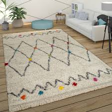 Teppiche für einen wundervollen look im wohnbereich. Shaggy Teppich Hochflor Ethno Design Beige Teppichcenter24