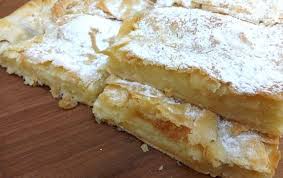 Spitikh Mpoygatsa Me Fresko Boytyro Icookgreek Greek Desserts Greek Sweets Sweet Pie