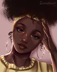 391 Likes 1 Comments The Black Queen Heaven Blackqueenheaven On Instagram Art By The Talented Moonfriedart Don T Forg Black Women Art Art Afro Art