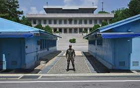 A dmz may sometimes form a de facto international border, such as the korean demilitarized zone. Trump Proposes Meeting Kim At Dmz