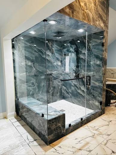 High End Glass Frameless Glass Shower Installation | TikTok