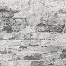 Detailed shading and light grey highlights emphasize its dimensional design. Brooklyn Brick Wallpaper In Light Grey I Love Wallpaper