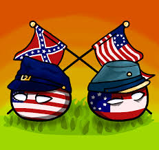 Union And Confederate Polandballart Confederate Civil War Art Country Art