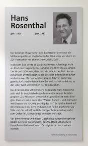 Sie sind der meinung, das war spitze! mit diesem markenzeichen aus seiner sendung dalli dalli wurde hans rosenthal in der. Hans Rosenthal Wikiwand