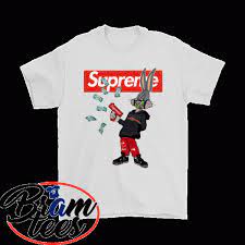 Supreme t shirt size m ilxa12 5 out of 5 stars (58) $ 40.00 free shipping add to favorites bape wooden ape head coaster (custom). Supreme Bugs Bunny T Shirt