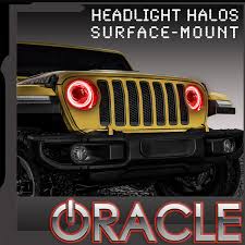 Jeep Gladiator Oracle Led Headlight Surface Mount Halo Kit Oracle Lighting