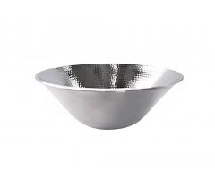 hammered stainless steel vessel sink