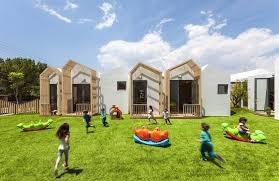 Prefab Nursery In Greece Designed To Look Like A Child S Drawing Curbed Classroom Architecture School Building Design Architecture