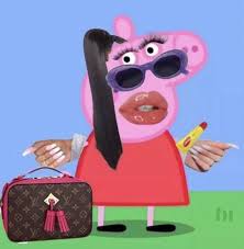 peppa pig with lipgloss in 2021 funny profile pictures funny profile spongebob funny