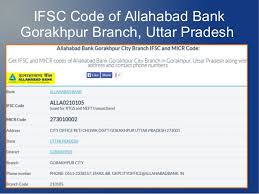 It is used for electronic payment applications like real time (select bank name then state then district then branch to see details) bankifsccode.com has all. Allahabad Bank And Citi Bank Ifsc Code