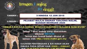 Maklumat kekosongan ini adalah seperti yang diiklankan. Petition Pejabat Majlis Daerah Tanjung Malim Stop The Senseless Kempen 1 Anjing 1 Ringgit Change Org