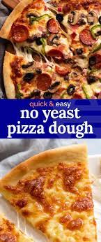An Excellent No Yeast Pizza Dough Super Quick Recipe Quick Easy Homemade Pizza Breakfast Recipes Easy Easy Homemade Pizza
