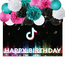 I actually have a pinterest board with music party decorations and it is slim pickin's. Birthday Party Decorations Music Theme Birthday Party Decorations Tik Theme Backdrop Tissue Pom Poms Lanterns Decorations Buy At The Price Of 12 82 In Aliexpress Com Imall Com