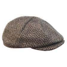 Brown Eight Piece Tweed Cap Mens Hats Fashion Mens Newsboy Hat Irish Hat
