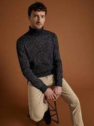 Tous les pulls en laine bexley, la référence de l'homme chic : Pull Chine Col Roule Homme Bleu Homme Vetement Et Deco Cyrillus