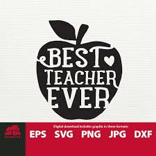 Download Png Dxf Svg Best Teacher Ever Apple Cut File Digital File T Shirt Art Cricut Silhouette Download Cut File Clip Art Art Collectibles Lifepharmafze Com