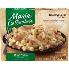 I would imagine prison food is. Marie Callenders Frozen Dinner Roasted Garlic Chicken 13 Ounce Walmart Com Roasted Garlic Chicken Roasted Garlic Garlic Chicken Pasta