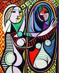 Ayna Karsisindaki Kiz Picasso Su Tabloya Bakar Misiniz Picasso Nun Genc Ve Alimli Metresi Marie Therese Walter I Bir De B Pablo Picasso Sanat Sanatsal Baski