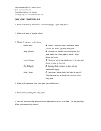 At the bottom of the page is our collection of free printable christmas trivia pdfs. Friday Night Lights Worksheets Teaching Resources Tpt