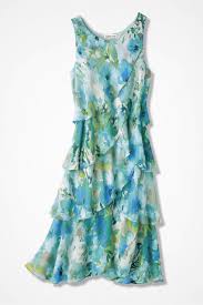 Abstract Floral Tiered Dress Coldwater Creek Tiered Dress Dresses Gorgous Dress