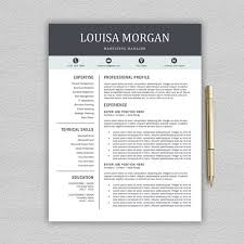 Professional Resume Template For Word 1 And 2 Page Resume Etsy Resume Template Word Resume Template Professional Resume Template