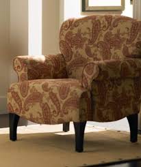 Upholstered Red Paisley Chair Office Living Room Meditation Relaxation Sitting Paisley Upholstery Armchair Furniture Upholstery