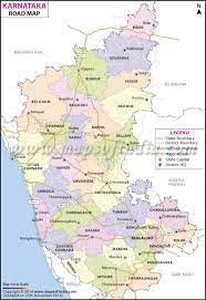 A map of karnataka shows that there are 30 districts in the state. Karnataka Road Map