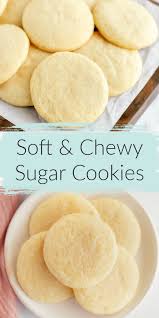 Soft And Chewy Sugar Cookies Homemade Sugar Cookies Chewy Sugar Cookies Sugar Cookie Recipe Easy
