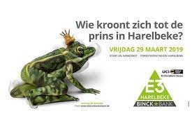 De wielen van de fiets worden gevormd door twee bekende vlamingen. E3 Harelbeke Forced Again To Withdraw Controversial Poster Cycling Today