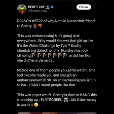 BadBtchTea | Social media reacts to viral video of NatalieNunn pouring  water on Scotty and Natalie responds to the backlash. What yall think?  Is... | Instagram