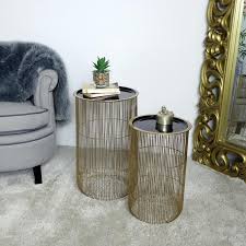 Maybe you would like to learn more about one of these? Pair Of Tall Black Gold Wire Side Tables Melody Maison