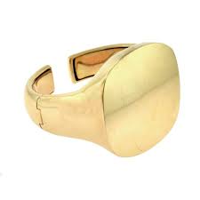 Maison Martin Margiela Large 18k Rose Gold Signet Style Cuff