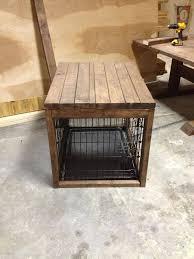 Pin By Sarah Jarvis On Projects Husband Built Diy Dog Crate Dog Crate Table Dog Crate Furniture