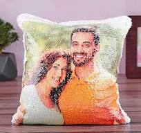 Sequin Pillow Silver Golden Buy/Send Silver N Gold Sequin ...